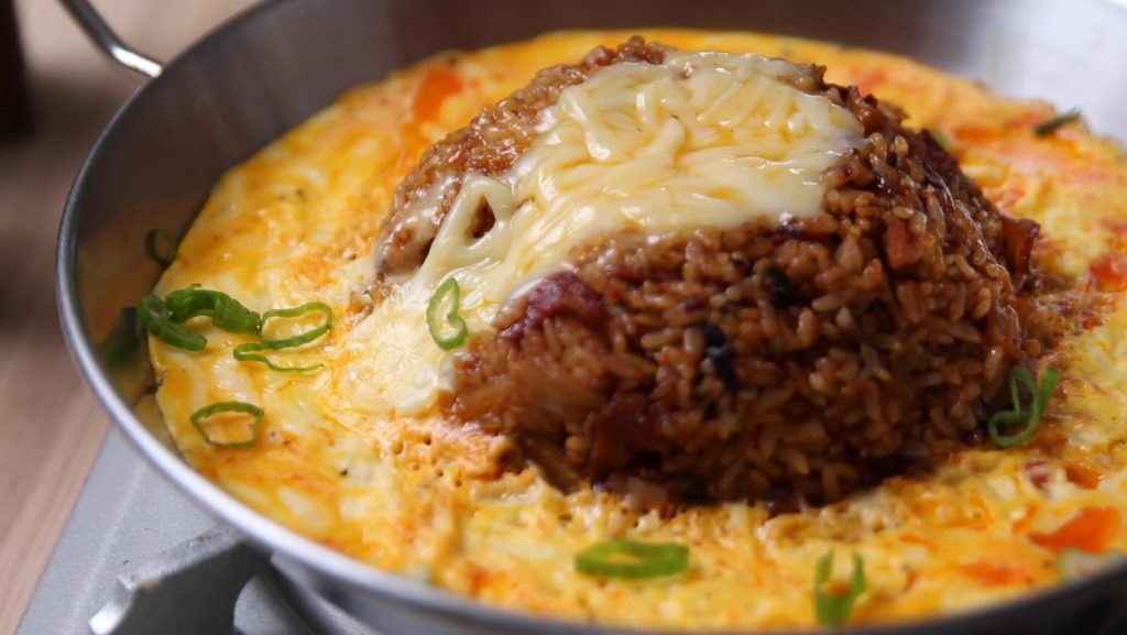 Cheesy Volcano Fried Rice Recipe