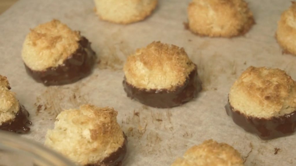 Chocolate-Dipped Coconut Macaroons Recipe