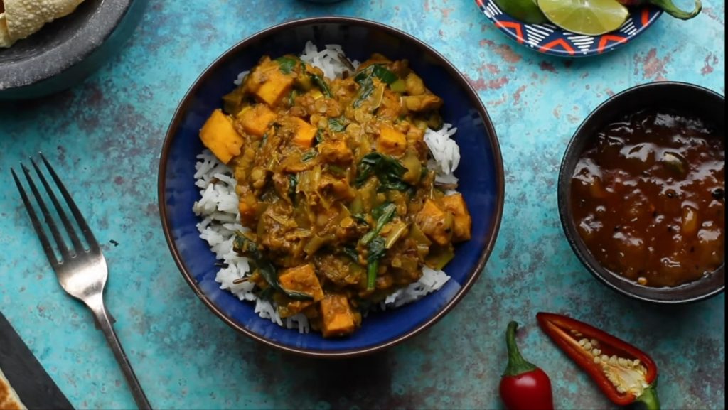 Coconut Curried Kale and Sweet Potato Recipe