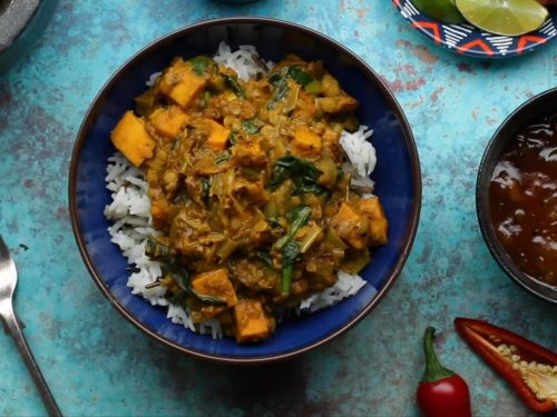 Coconut Curried Kale and Sweet Potato Recipe