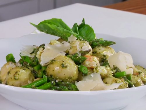 Easy Lemon-Pesto Gnocchi Shrimp and Asapargus Recipe