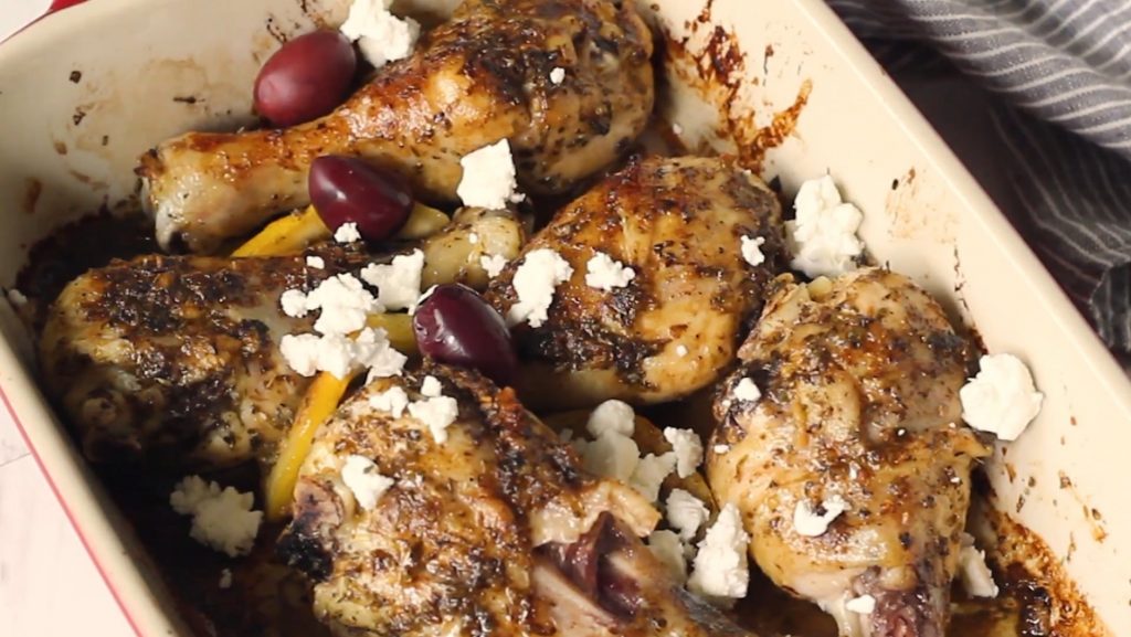 Lemon Feta Chicken with Oregano Recipe