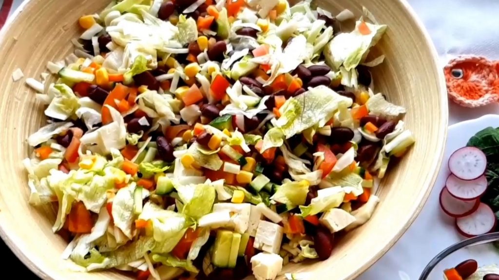 Red Bean Salad with Feta and Peppers Recipe