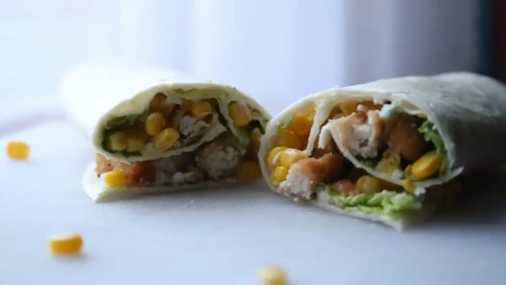 Sweet Corn Salad Wraps Recipe