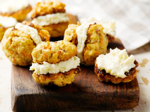 carrot cake cookies style rustic selective focus