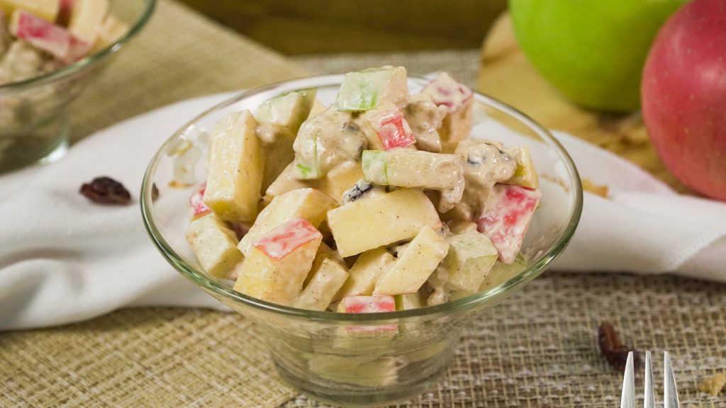 Creamy Cinnamon Apple and Walnut Fruit Salad Recipe