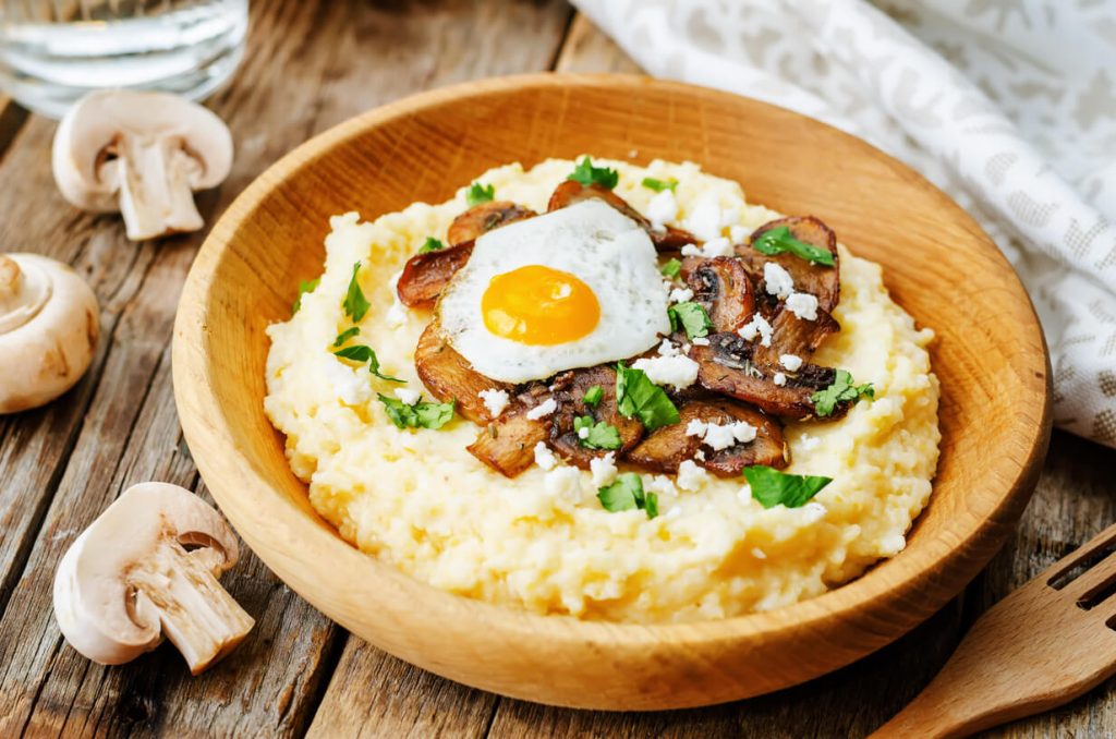 Goat Cheese Polenta with Roasted Vegetables Recipe