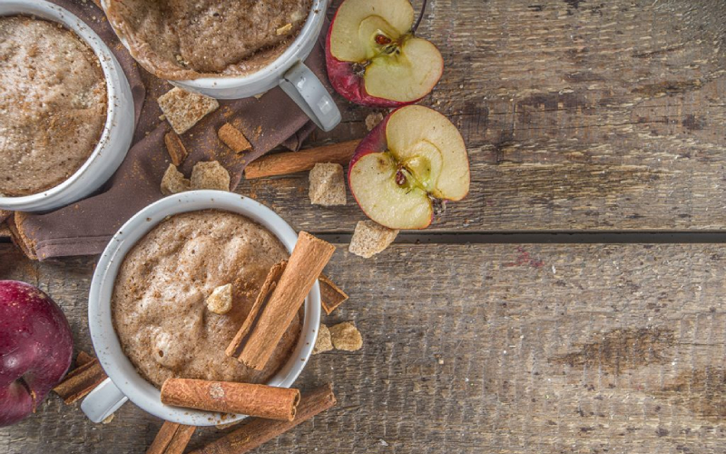 mug apple pie dessert