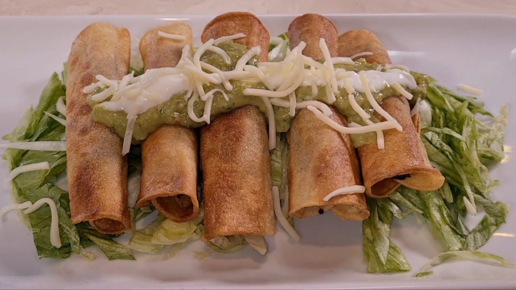 5-Ingredient Chicken Guacamole Taquitos Recipe