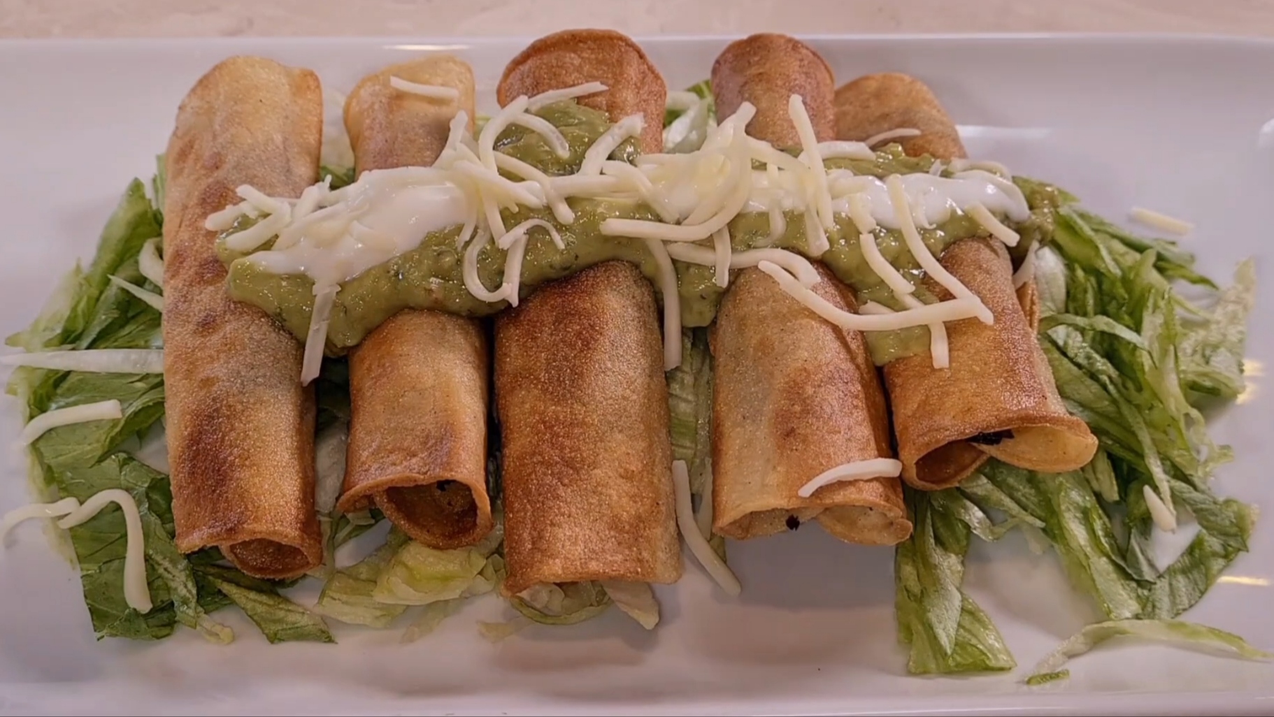 5Ingredient Chicken Guacamole Taquitos Recipe