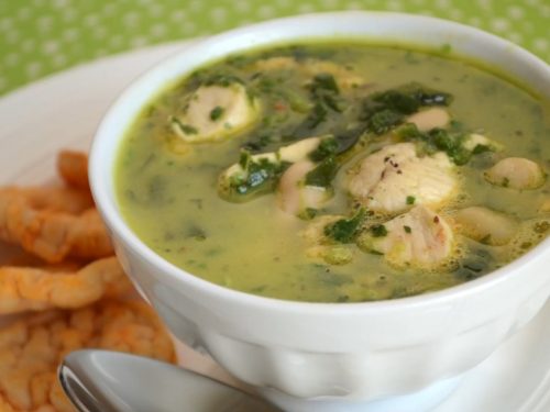 5-Ingredient Pesto Chicken Soup Recipe