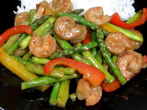 Chili Shrimp and Asparagus Stir Fry Recipe