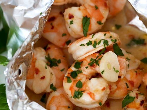 Shrimp Scampi Foil Packets Recipe