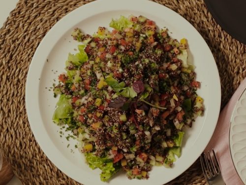 Sun Dried Tomato Quinoa Salad with Balsamic Vinaigrette Recipe