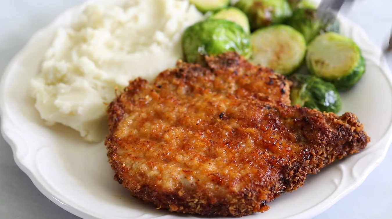 Breaded Air Fryer Bone-in Pork Chops