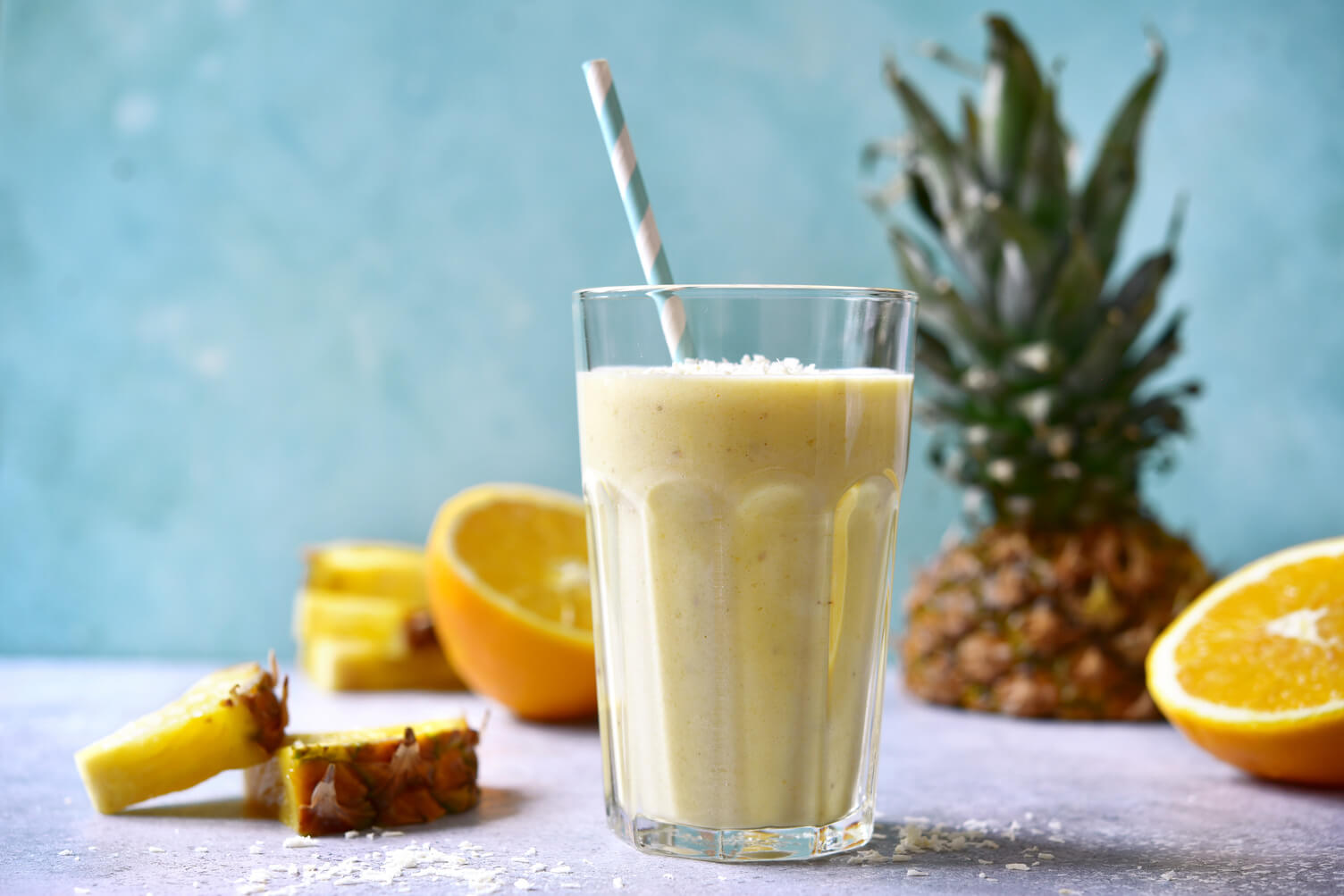 Tropical Coconut Banana Pineapple Smoothie Recipe 