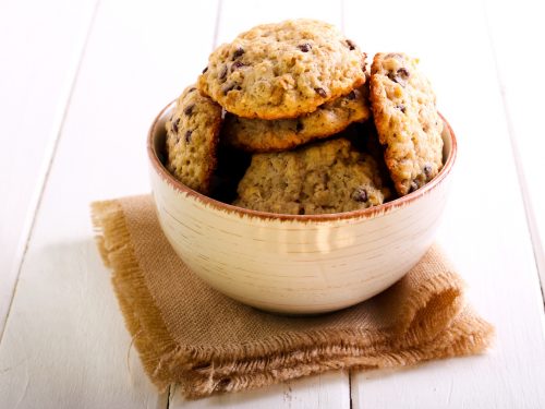 cowboy cookies in a bowl