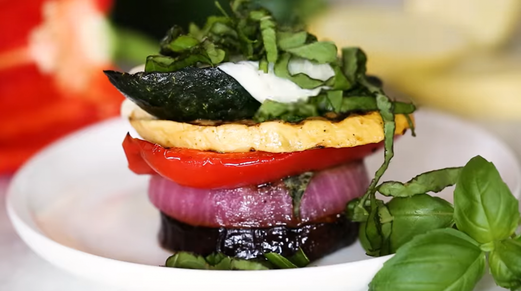 grilled-veggie-towers-with-mozzarella-recipe