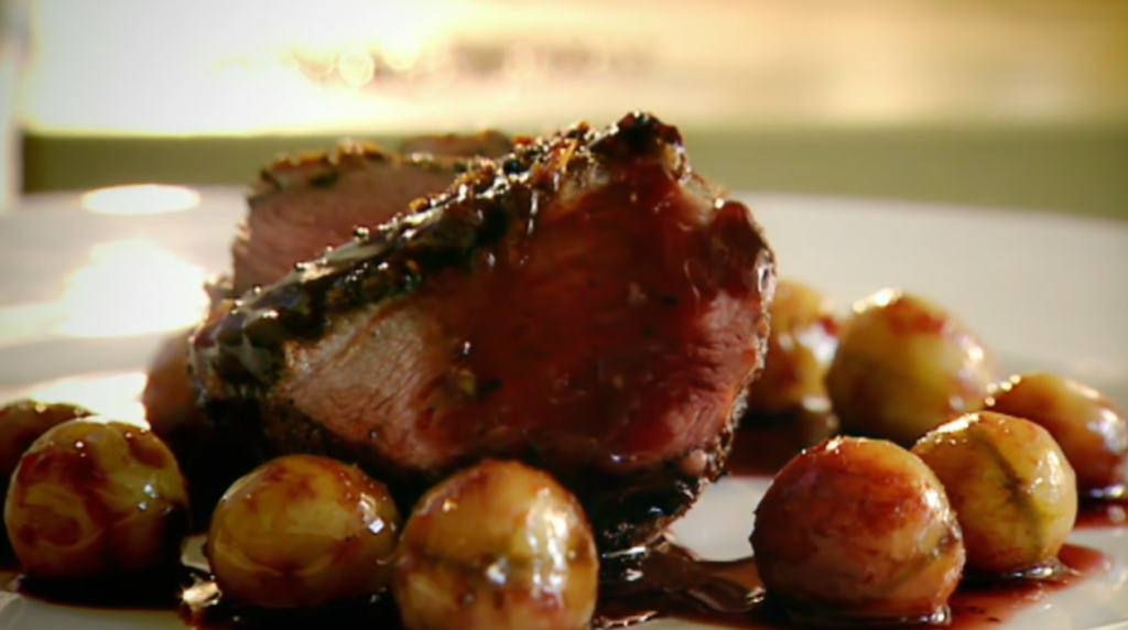 roasted-goose-with-port-wine-cherry-sauce-recipe