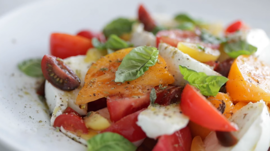 tomato-mozzarella-and-arugula-tower-recipe