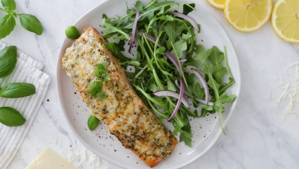 Air Fryer Basil-Parmesan Salmon Recipe
