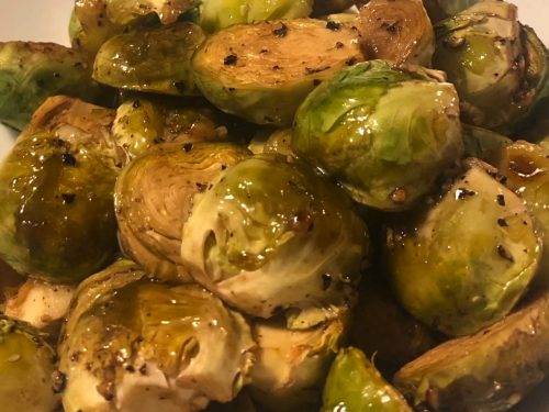 Balsamic Glazed Roasted Brussels Sprouts Recipe