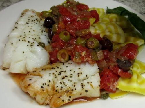 Broiled-Fish-with-Summer-Grape-Tomato-Sauce-Recipe