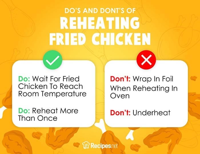 dos and don'ts of reheating fried chicken