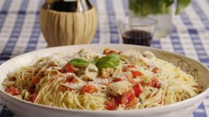 Grape Tomatoes and Sauteed Chicken Spaghetti Recipe