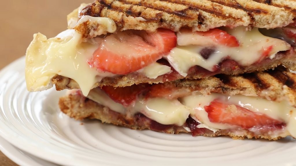 Strawberry, Basil and Goat Cheese Panini Recipe