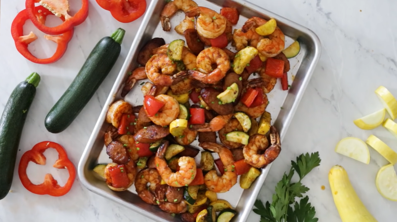 Cajun Shrimp Sheet Pan Dinner Recipe