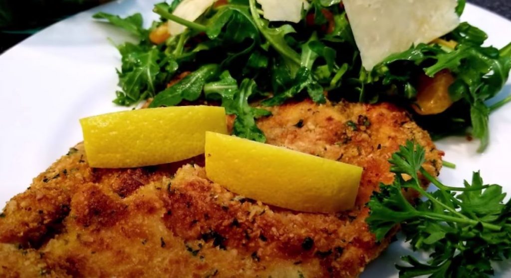 Air Fryer Chicken Milanese with Arugula Recipe