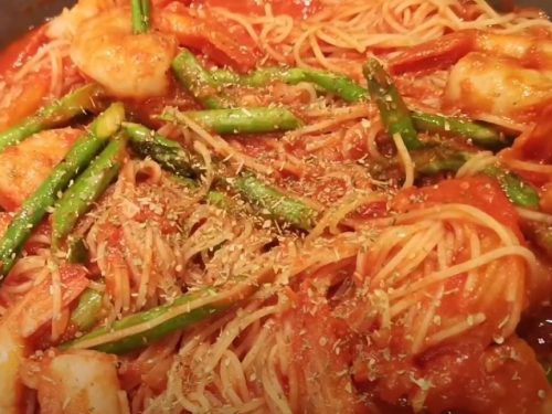 Angel Hair Pasta with Shrimp and Asparagus Recipe