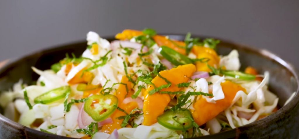 Asian Cabbage Mango Slaw Recipe