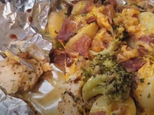 Bacon Ranch Chicken Foil Packets Recipe