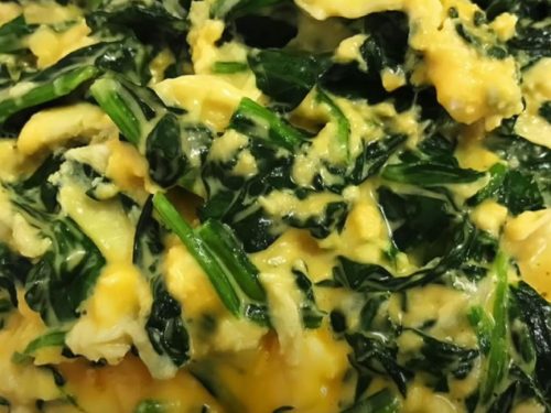 Baked Eggs with Wilted Baby Spinach Recipe