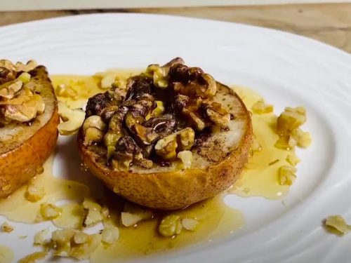 Baked Pears with Walnuts and Honey Recipe