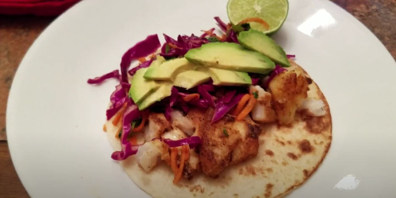 Blackened Fish Tacos with Cabbage Mango Slaw Recipe