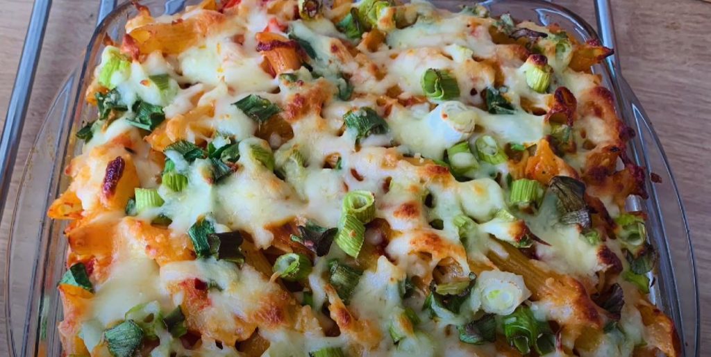 Cheesy Baked Penne with Roasted Veggies Recipe