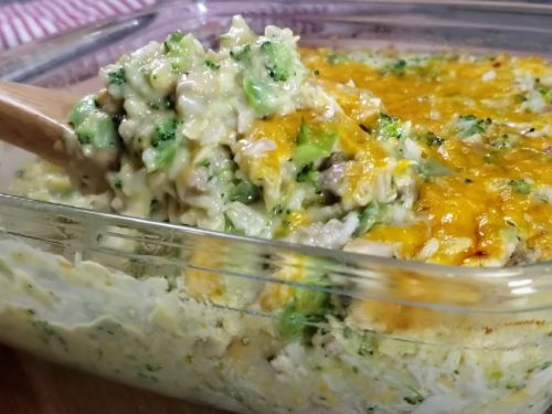 Cheesy Chicken Broccoli and Rice Casserole Recipe