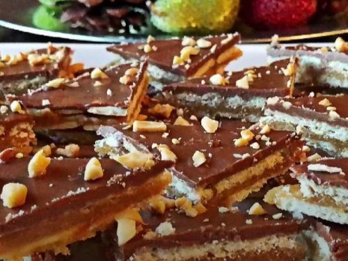 Chocolate Caramel Cracker Bars Recipe