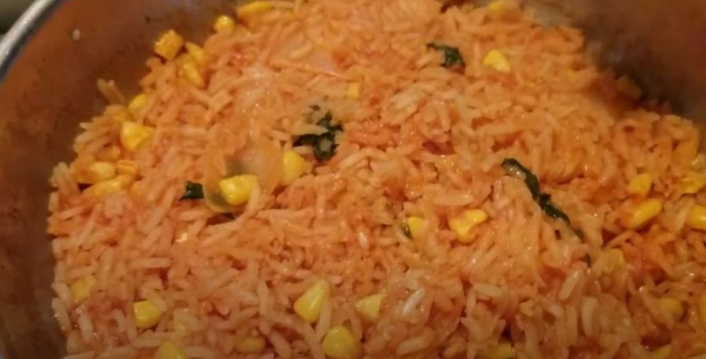 Corn and Rice With Tomato Sauce Recipe