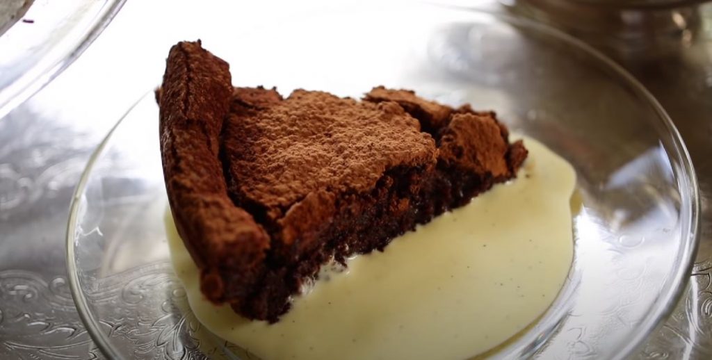 Flourless Mocha Cake with Creme Anglaise Recipe