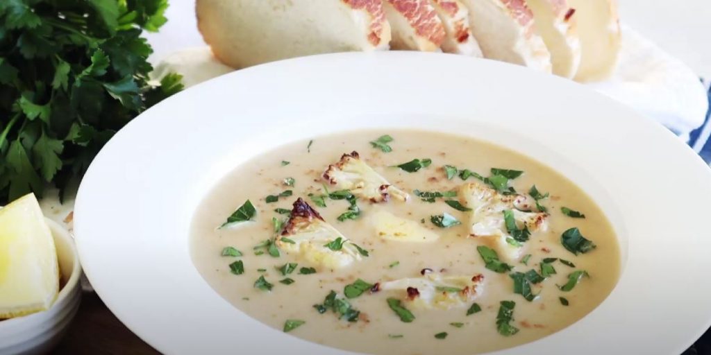 Healthy Roasted Cauliflower Soup Recipe