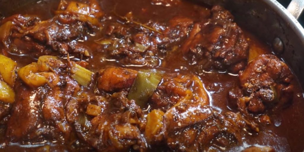 Jamaican Brown Chicken Stew Recipe