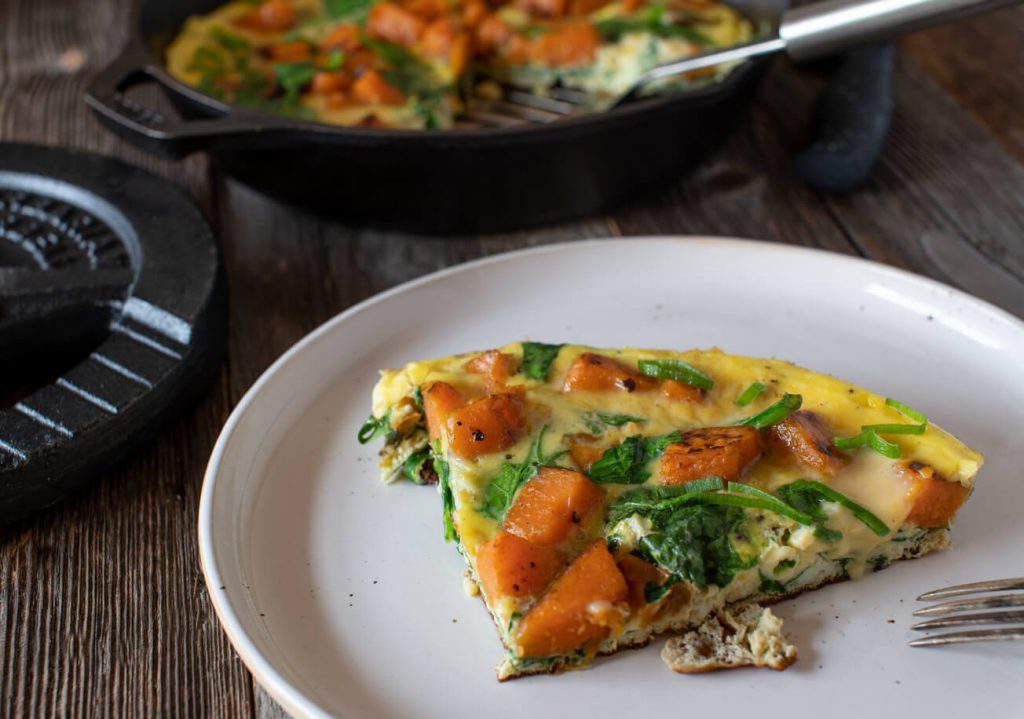 Kale, Sweet Potato, and Onion Frittata Recipe