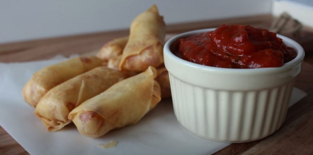 Pepperoni Pizza Egg Rolls Recipe