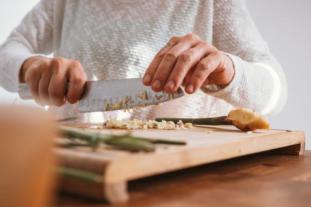 preparado ingredientes idéias de presentes para os novos pais, picar ingredientes