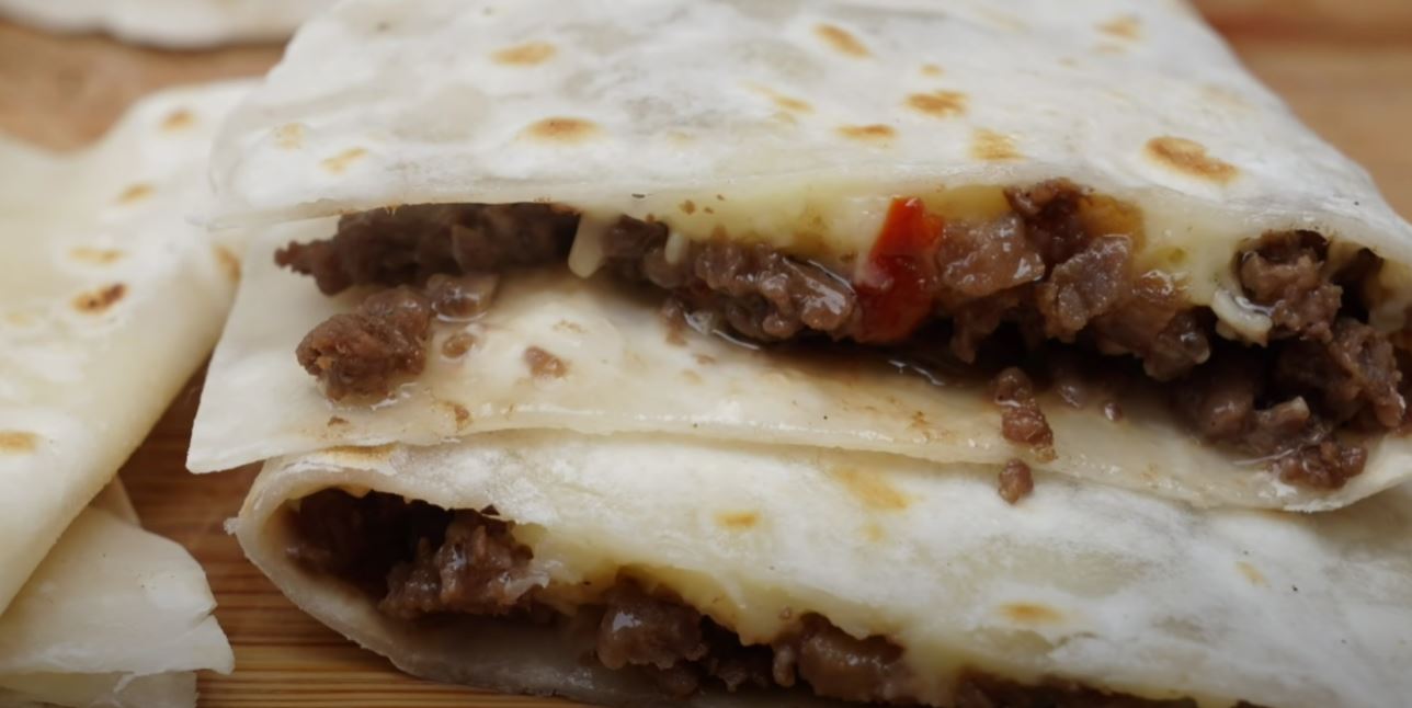 Sheet Pan Beef Quesadillas - The Country Cook