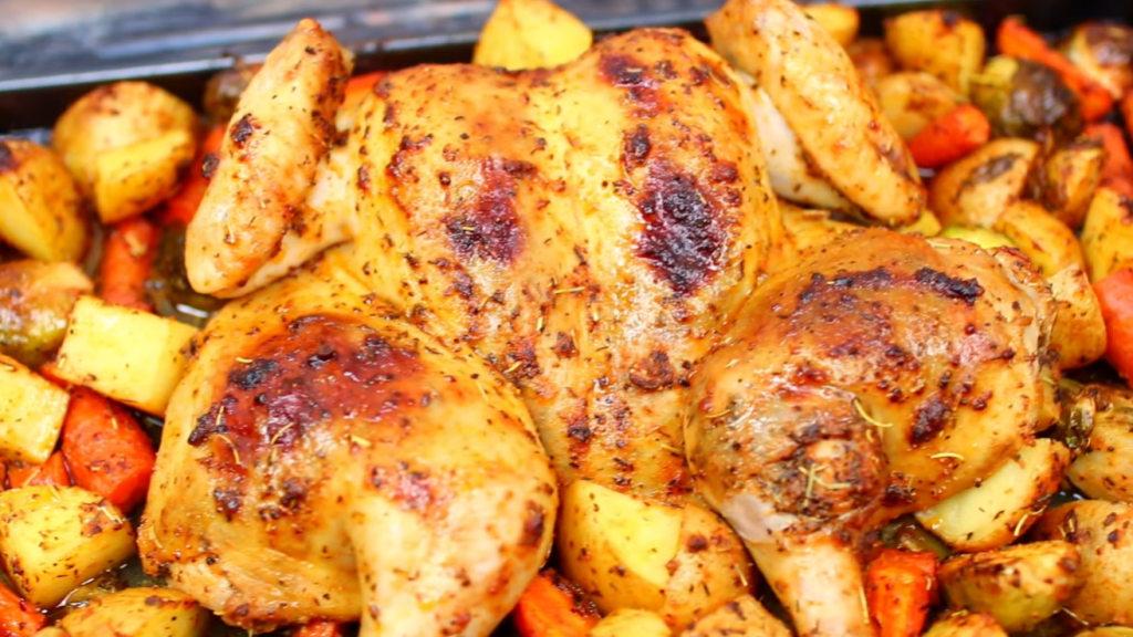 roasted-chicken-and-veggies-with-vinaigrette-recipe